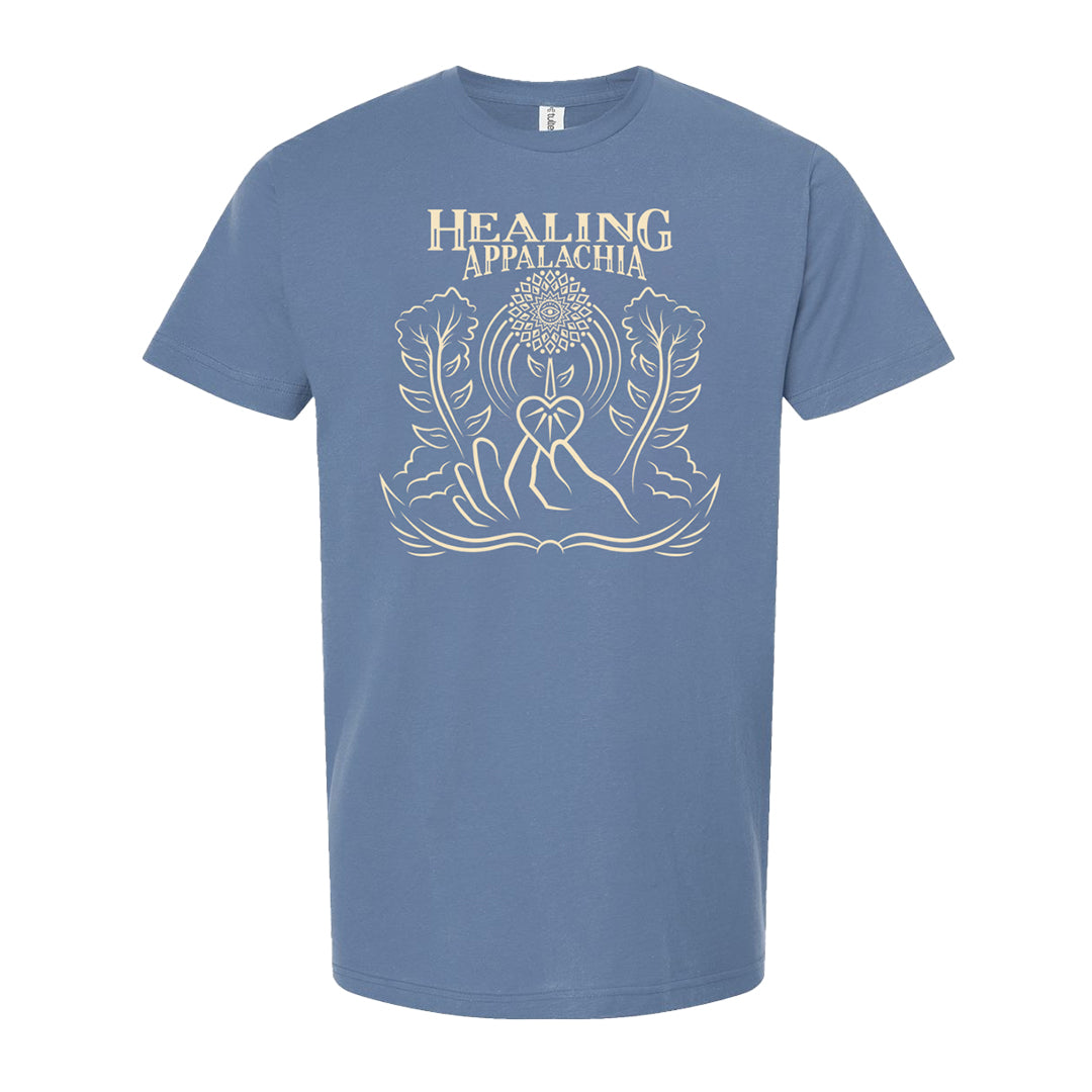Healing Appalachia Flower Logo Blue T-Shirt