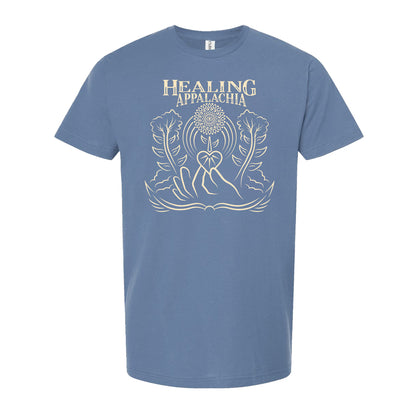 Healing Appalachia Flower Logo Blue T-Shirt