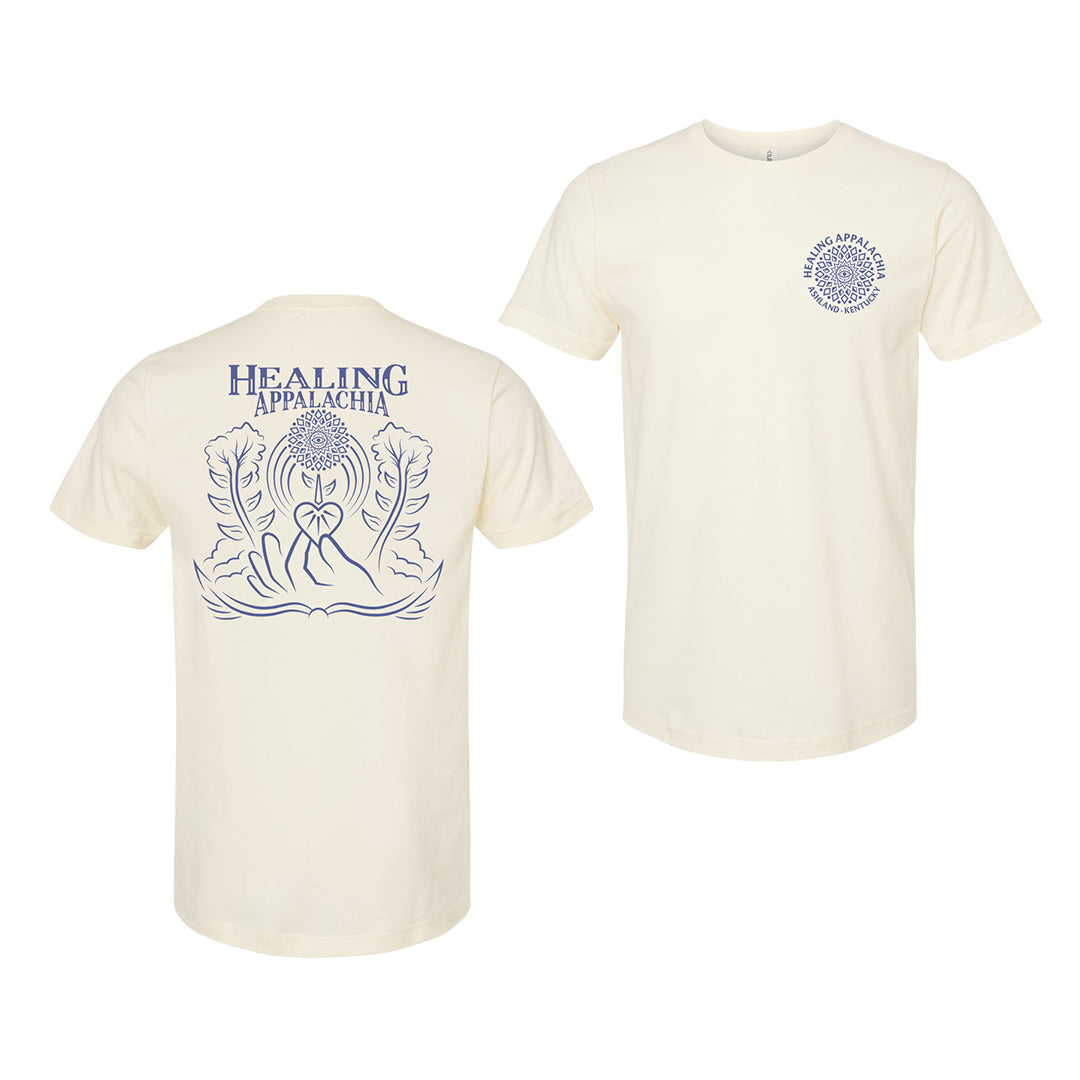 Healing Appalachia Flower Logo Natural T-Shirt