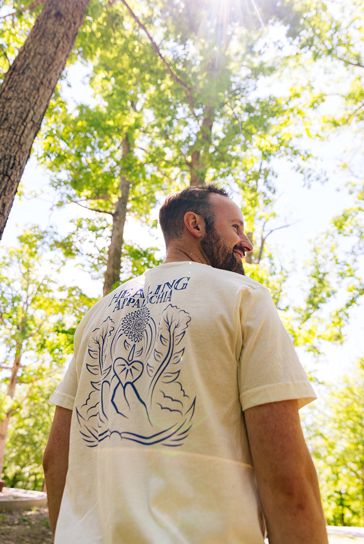 Healing Appalachia Flower Logo Natural T-Shirt