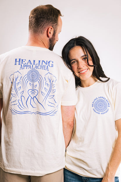 Healing Appalachia Flower Logo Natural T-Shirt