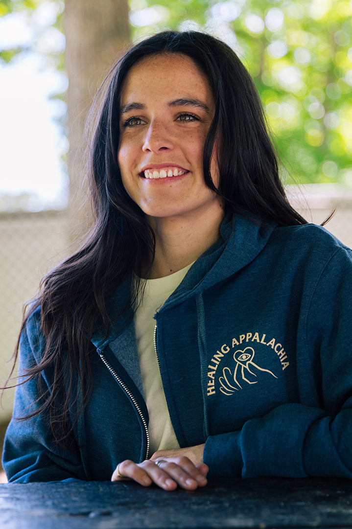Healing Appalachia Flower Logo Zip Hoodie