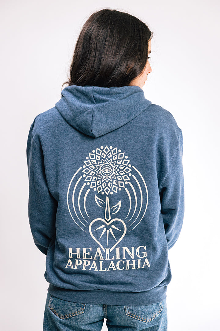 Healing Appalachia Flower Logo Zip Hoodie