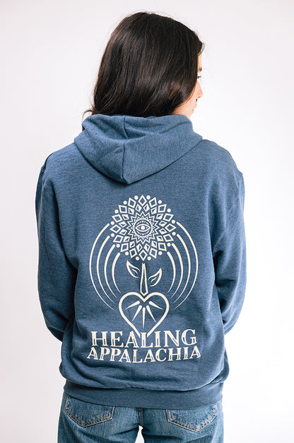 Healing Appalachia Flower Logo Zip Hoodie
