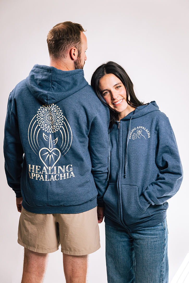 Healing Appalachia Flower Logo Zip Hoodie